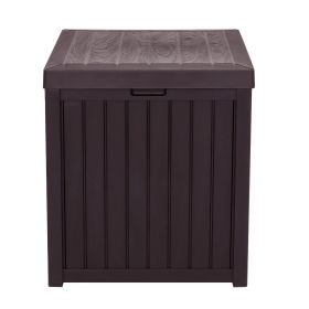 51gal, Brown, Yard Storage Boxes, Plastic, Box 440lb