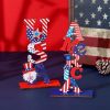 homee1pc Wooden Decorations; Independence Day Decorations Independence Day American Pattern Ornament Independence Day Arrangements