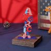 homee1pc Wooden Decorations; Independence Day Decorations Independence Day American Pattern Ornament Independence Day Arrangements