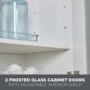 White Bathroom Wall Cabinet with 1 Adjustable Shelf