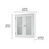 White Bathroom Wall Cabinet with 1 Adjustable Shelf