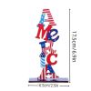 homee1pc Wooden Decorations; Independence Day Decorations Independence Day American Pattern Ornament Independence Day Arrangements
