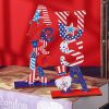 homee1pc Wooden Decorations; Independence Day Decorations Independence Day American Pattern Ornament Independence Day Arrangements