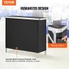 VEVOR Folding Portable Bar Table, Tradeshow Podium Table for Indoor, Outdoor, Party, Picnic, Exhibition, Includes Carrying Case, Storage Shelf and Bla