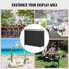 VEVOR Folding Portable Bar Table, Tradeshow Podium Table for Indoor, Outdoor, Party, Picnic, Exhibition, Includes Carrying Case, Storage Shelf and Bla