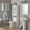 White Bathroom Wall Cabinet with 1 Adjustable Shelf