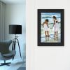 "Two Girls at the Beach" By Georgia Janisse, Ready to Hang Framed Print, Black Frame
