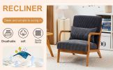 Mid-Century Modern Accent Chair, Arm Chair Living Room Chairs with Pillow Upholstered Reading Chair with Solid Wood Frame & Living Room Bedroom Balcon