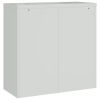 Office Cabinet with 2 Doors Gray 35.4' Steel