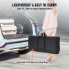 VEVOR Folding Portable Bar Table, Tradeshow Podium Table for Indoor, Outdoor, Party, Picnic, Exhibition, Includes Carrying Case, Storage Shelf and Bla