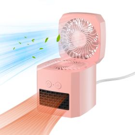 Dual-function Cooling And Heating Fan For Home Comfort, Suitable For Room Cooling And Heating (Color: Pink)