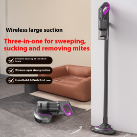 Cordless Handheld Bed Vacuum - Super Suction, Low Noise, UV, Washable HEPA Filter, Rechargeable Lithium Battery, Accessory Kit Included - Perfect (Option: Vacuum cleaner)