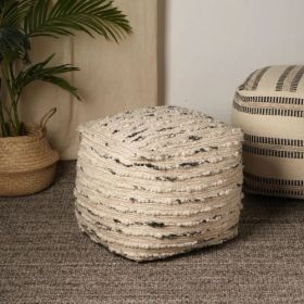 Neutral Retreat Pouf 18x18 Decorative Pouf For Living Room, Bedroom, & Home Decor (Option: Stlye1)