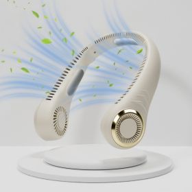 Halterneck Fan, A Convenient Portable Fan (Option: Ivory white 2PCS)