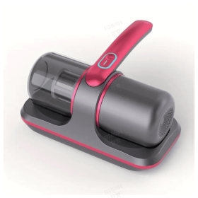 Portable Vacuum Powerful Bed Vacuum Cleaner Rechargeable Portable Vacuum For Pet Hair Carpets Floors Blue Household Cleaning Supplies (Color: Red)
