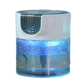 Air Purifier -Air Washer With LED Night ColorfulLight, For Home And Office., Small Essential Oil Aroma Diffuser For Smoke, Pets (Color: Grey)