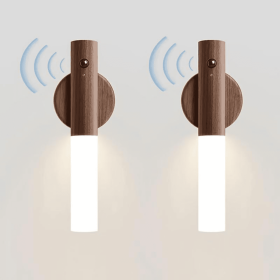 Wood Grain Sensor Lights Add A Warm Atmosphere To Your Home. Ideal As Night Lights And Home Decoration Mood Lighting (Option: Walnut2PS)